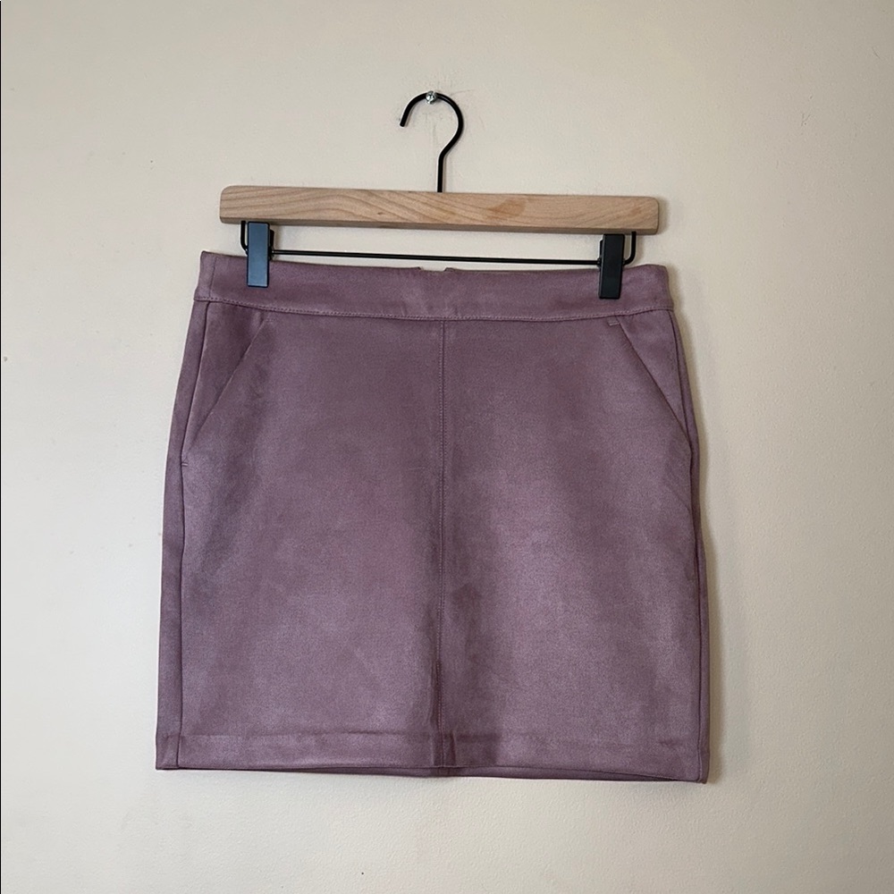 Vero Moda Purple Faux Suede Mini Skirt With Pockets Size Small